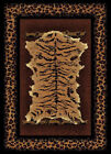 Exotic Safari Multi Tiger Carpet 5x8 Animal Skins Area Rug : Actual 5'3