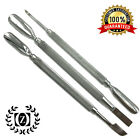STAINLESS STEEL 3 PC SET MANICURE PEDICURE NAIL CARE TOOLS SPOON CUTICLE PUSHER
