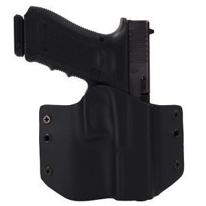 OWB Kydex Gun Holster for Glock Handguns - Matte Black