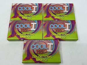 Vintage Cool I 110 Blank Cassette Tape Set of 5 Color Your Music 90s Y2K Retro