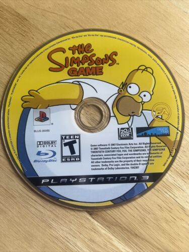 The Simpsons Game (Sony PlayStation 3, 2007) PS3 Disc Only TESTED