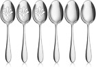 6 Pieces Serving Spoons Set, Stainless Steel Hostess Serving Utensils, 8.2