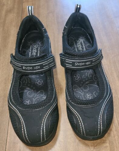 Women’s Sz 8 Skechers Shape-ups Mary Janes Black Shoes