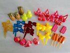 BIG LOT Summer Tropical BDAY Party Cake Toppers Cupcake Picks Fruit Ice Cream