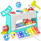 Toys for 1 Year Old Boy Girl - 4 in1 Musical Pounding Toy with Xylophone...