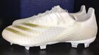 Adidas X Ghosted.3 FG Soccer Cleats Size 9 White/Gold/Silver EG8193
