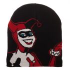 Harley Quinn Jacquard Knit Slouch Beanie Hat Cap DC Comics Black Winter Batman