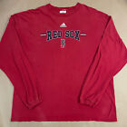 Vintage Boston Red Sox Adidas T-Shirt Adult Size XL XLarge Red Long Sleeve Mens