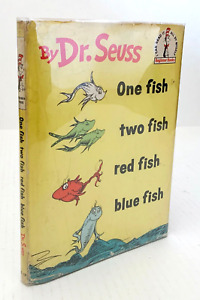 One Fish Two Fish Red Fish Blue Fish 1st Edition in Dust Jacket 1960 Dr. Seuss