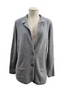 BF Women's XL Charter Club Cashmere Knit Gray Button Front Cardigan Sweater NWT