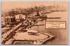 Goodyear Blimp Landing Field Century of Progress 1933 Expo Chicago IL Postcard
