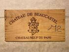 1 Rare Wine Wood Panel Château De Beaucastel Vintage CRATE BOX SIDE 2/24 713