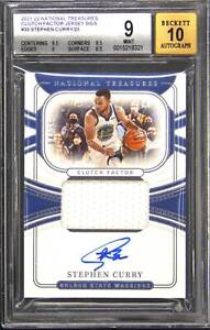 2021-22 National Treasures #30 Stephen Curry Autograph /25 BGS 9