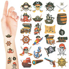 240 Pcs Pirate Temporary Tattoos for Kids Bulk Glitter Pirate Tattoo Pirate Body