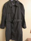 DSCP Garrison Trench Coat Mens Size 42 S ~ All Weather Black Military Zip Liner