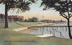 Beach Cottages Pine Orchard Connecticut 1910c postcard