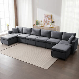 Modern Modular Sectional Sofa, Living Room Sofa Set With Large Storage Space