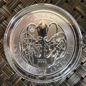 2020 Canadian 2 oz Silver Creatures of the North The Kraken Uncirculated Coin