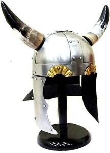 Viking Helmet with Horns Medieval King Armor Halloween Helmet Costume Helmet