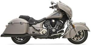 Bassani Black True Duals 2 Into 2 Exhaust System Indian 14+ Chieftain Roadmaster (For: Indian Roadmaster)