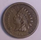 1859 Indian Head Penny COPPER-NICKEL coin USA CIRCULATED nice detail #12757