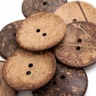 10x 50mm Large Brown Wooden Coconut Button Sewing Round 2 Holes Button sweater