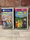 LOT of 2 VHS TELETUBBIES Bedtime Stories and Lullabies / Dance with Teletubbies