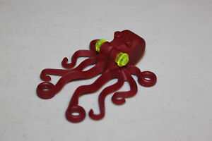 Lego Octopus 6086 Minifig Maroon, Oean marine life toy building set piece