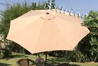 New ListingReplacement LIGHT COFFEE/SAND STRONG & THICK Umbrella Canopy for 9ft 8 Ribs (...