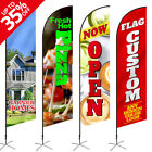 Anley Custom Feather Flag - Print Your Logo/Design Commercial Advertising Banner