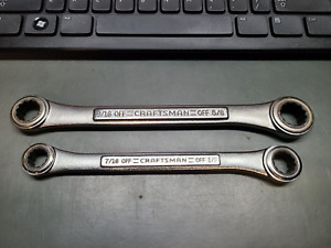Sears Craftsman USA Double End SAE Ratchet Wrenches 1/2
