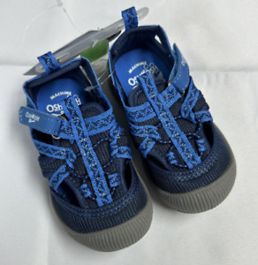 OshKosh Everplay Flexible Outsole Bump Toe Sandal Blue Toddler Size 6