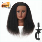 Afro American Cosmetology Mannequin Head 100 % Human Hair Hairdresser Trainings