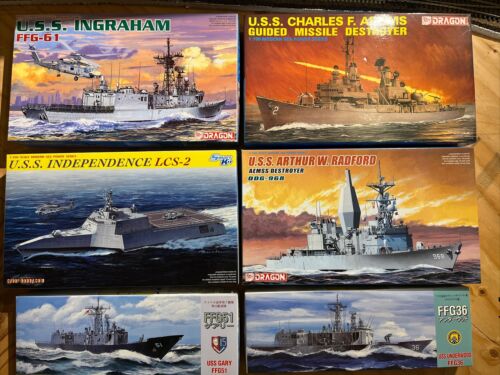 Lot Of 6 US Modern Warship kits 1:700 Scale Plastic.