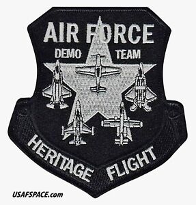 USAF HERITAGE FLIGHT DEMO TEAM -F-16- F-22 -F-35- A-10 -ORIGINAL-BLACK-VEL PATCH