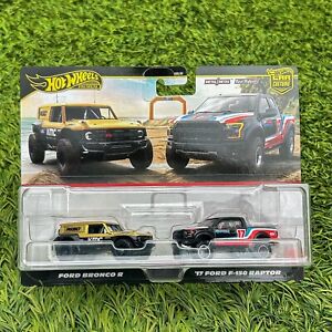 Hot Wheels 2024 Car Culture Twin 2 Packs Mix M # Ford Bronco & Ford F150 Raptor