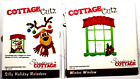 Silly Holiday Reindeer & Winter Window Christmas Lot Of 2 CottageCutz Metal Dies