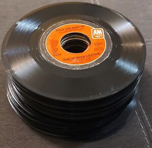 50 Random Rock, Pop, R&B, Country Record Lot of 45s from the EIGHTIES/80s.   7