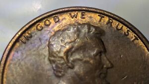 1972-D Lincoln Cent- Doubled Die Obverse Error Beautiful Toning CU RB Color 3.1