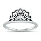 925 Sterling Silver Mandala Crown Fashion Ring New Size 4-12