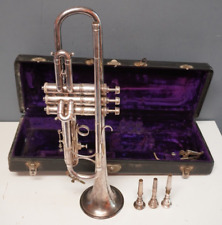 King H.N. White Rare Collector Trumpet w/ 3 Mouthpieces / Case for Repair/Restor