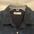 Sonoma Men's Shirt Short Sleeve Rockabilly Western Pearl Snaps Blue Size S