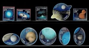 Japan 2021 Space Astronomical World #4 84Y Complete Used Set Sc# 4473 a-j
