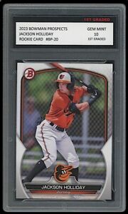 Jackson Holliday 2023 Bowman Prospects Topps 1st Graded 10 Rookie Card Orioles