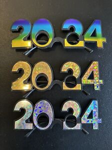 New 12 pc 2024 New Year Glasses Party Count down Party