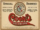 Cook's Goldblume Special Brewing Beer Label 9