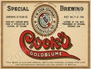 Cook's Goldblume Special Brewing Beer Label 9