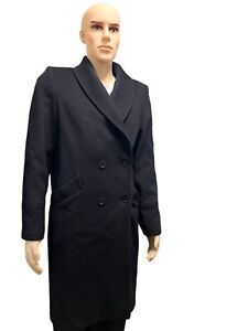 Men's Black 'Forecaster of Boston' Long Wool Coat. Size 9/10. Pre-Owned w/care