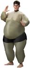 Sumo Japanese Wrestler Inflatable Funny Fancy Dress Up Halloween Adult Costume
