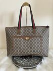 Authentic Gucci Tote Bag plus sherry Line PVC GG Supreme old GGC from Italy